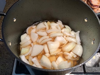Onions in the pot