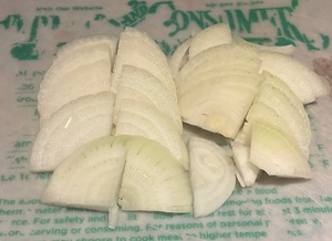 Thin sliced onions